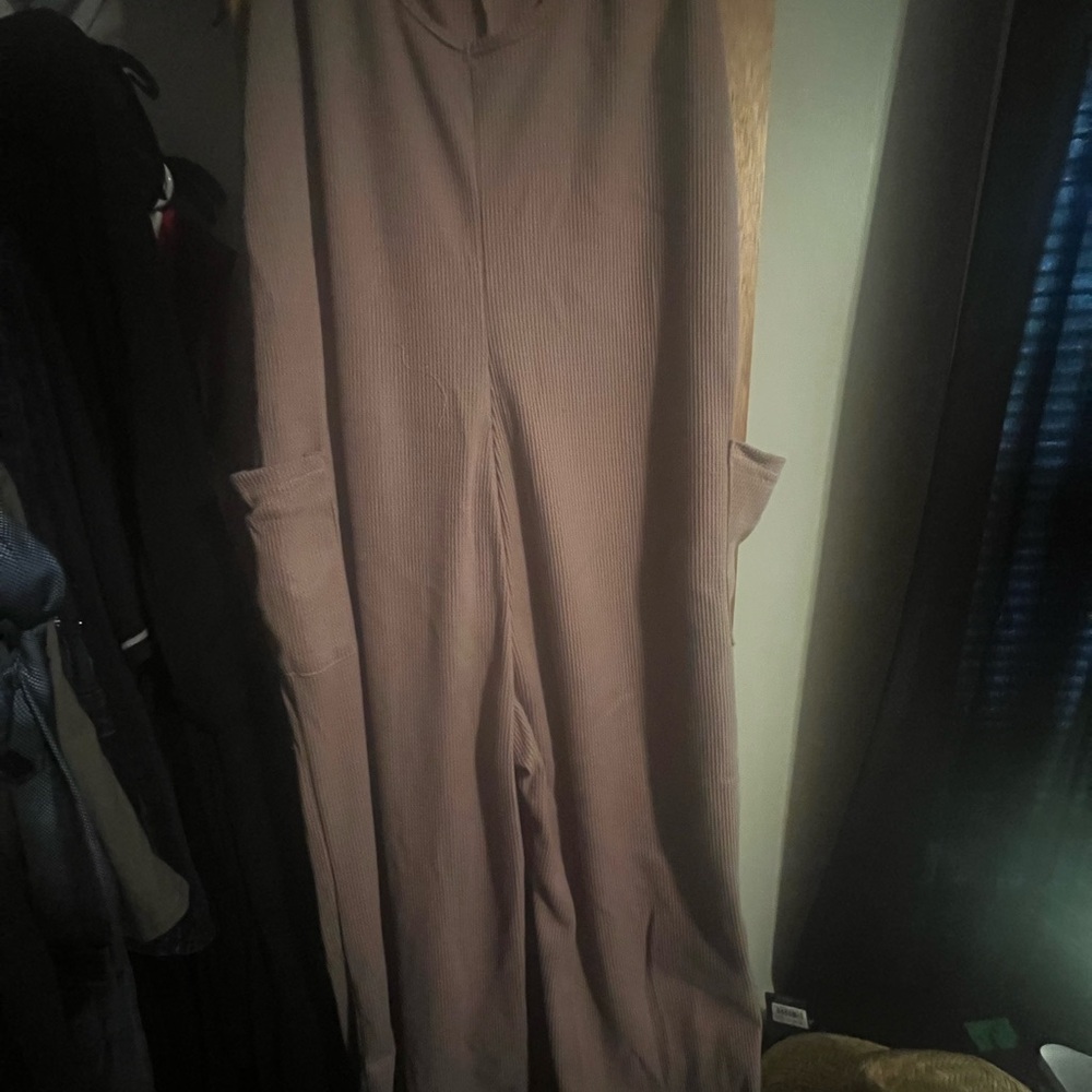 SHEIN Taupe Jumpsuit with Pockets